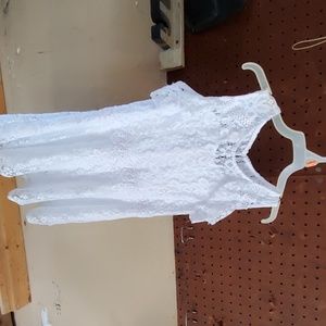 White lace flower dress. Kids